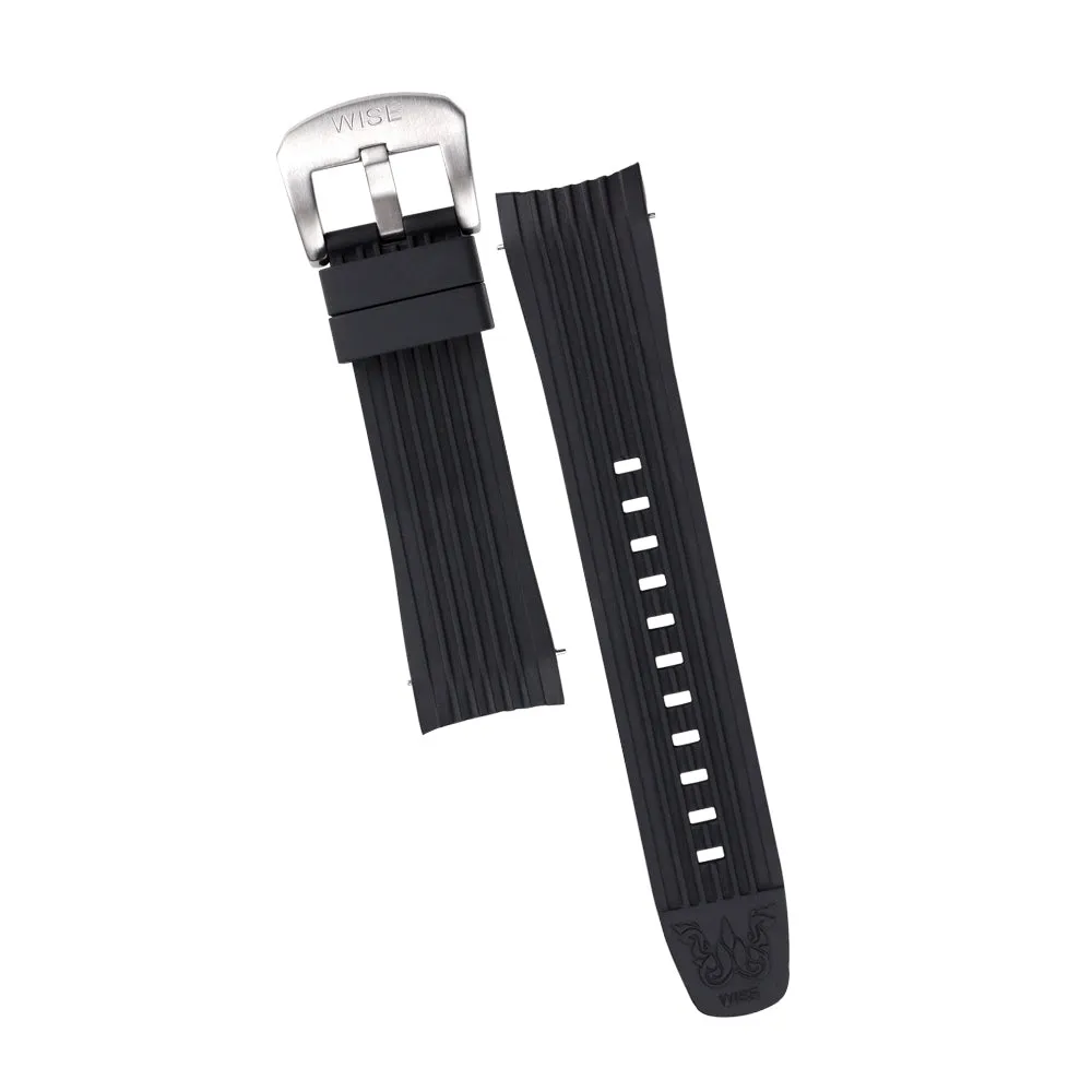 WISE DIVING FKM Rubber Strap 22 mm.