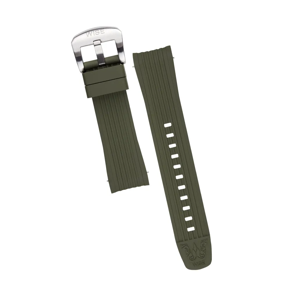 WISE DIVING FKM Rubber Strap 22 mm.