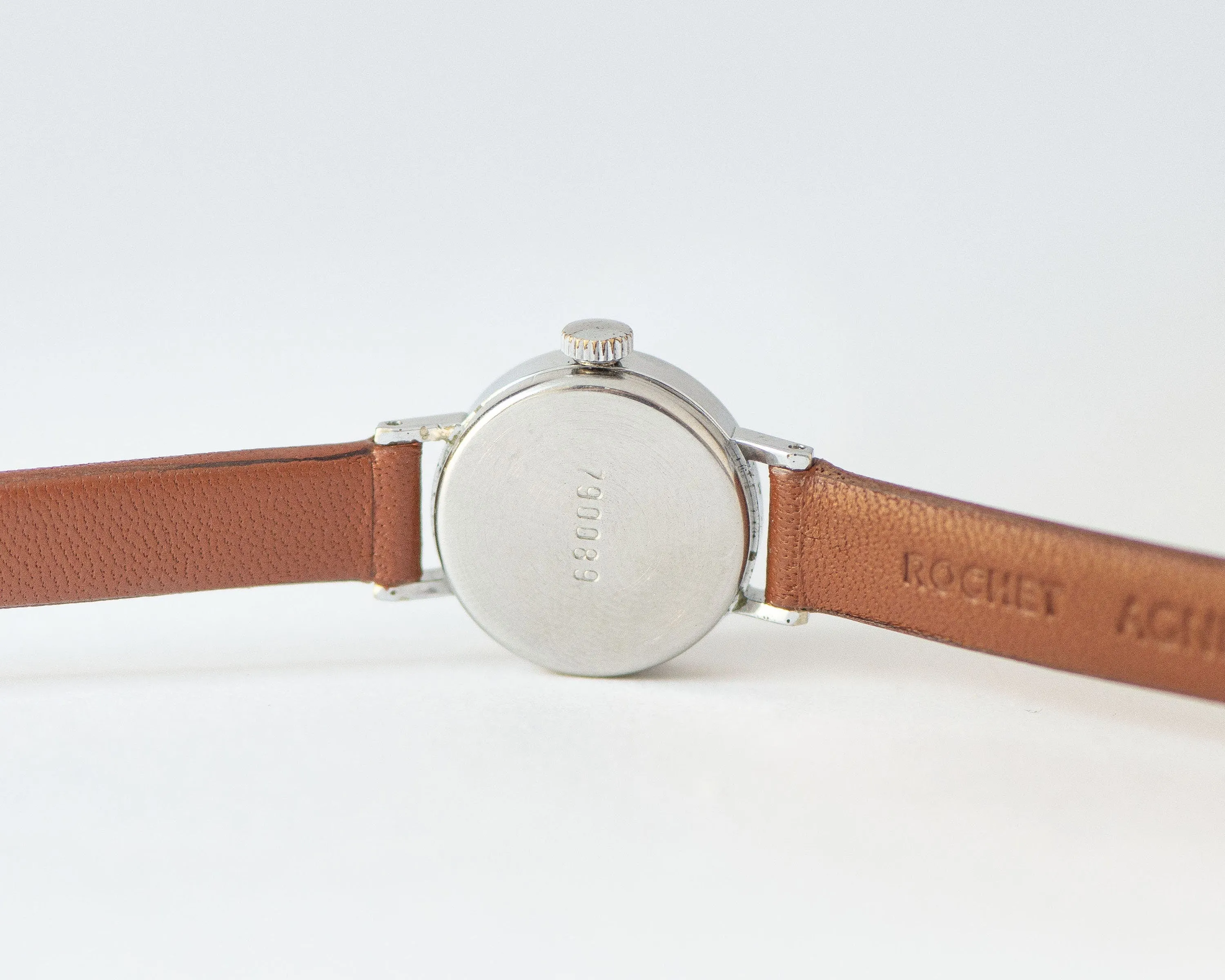 Women Watch Blue Dot Face Roman numerals, Vintage women watch very small, Women's Tiny Gift Watch Seagull Retro, New Premium Leather Strap