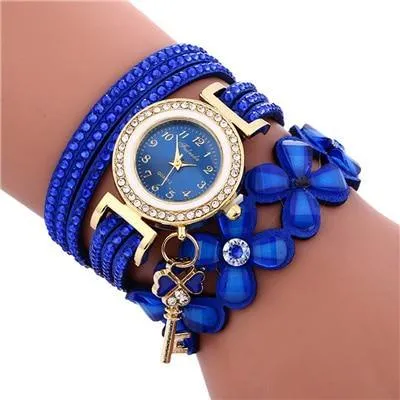 Women watches New luxury Casual Analog Alloy Quartz Watch PU Leather Bracelet Watches Gift For Female and Women