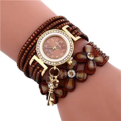 Women watches New luxury Casual Analog Alloy Quartz Watch PU Leather Bracelet Watches Gift For Female and Women