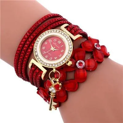 Women watches New luxury Casual Analog Alloy Quartz Watch PU Leather Bracelet Watches Gift For Female and Women