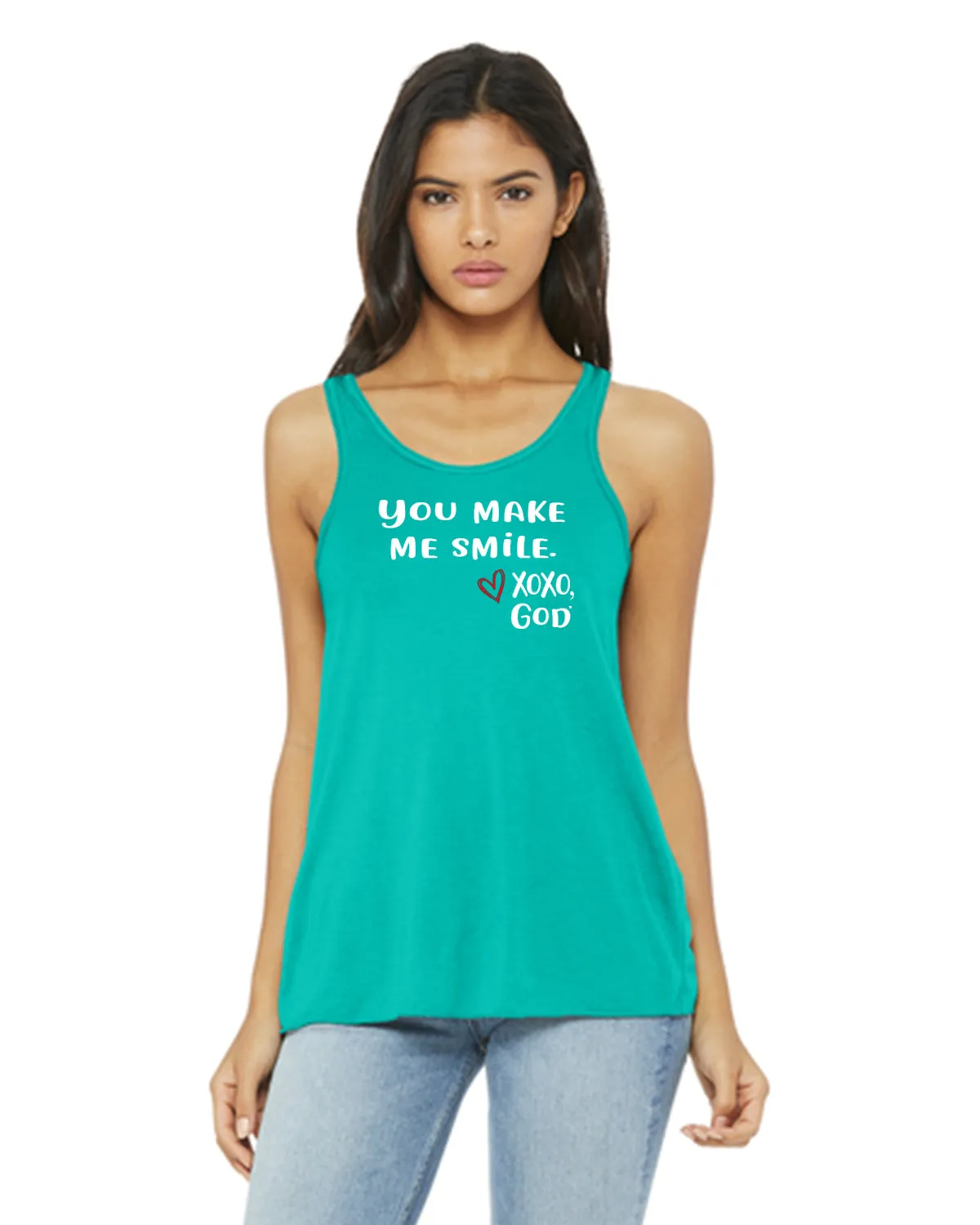 Women's Racerback Tank - You make me smile.