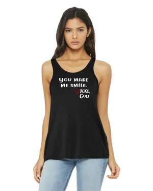 Women's Racerback Tank - You make me smile.
