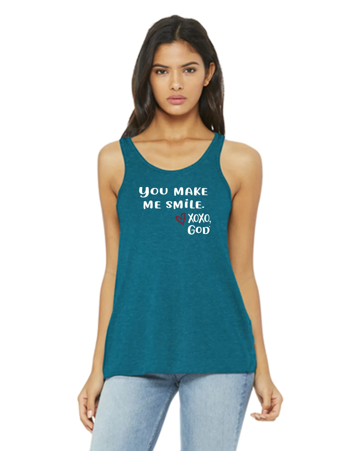 Women's Racerback Tank - You make me smile.