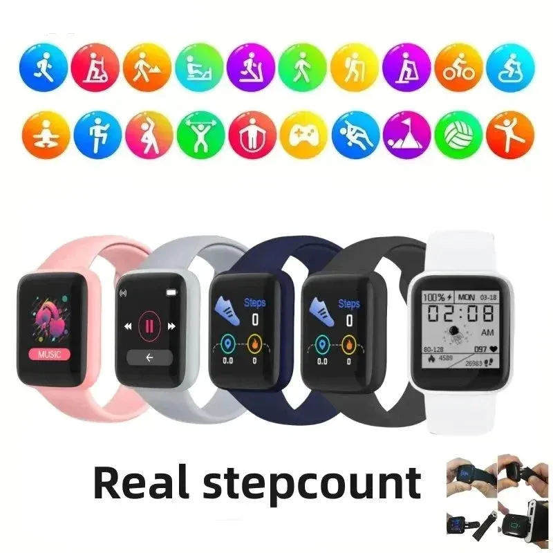 Y68s Smart Watch for Men and Women Rechargeable Touchscreen Sports Fitness Phone Connection Fully Compatible