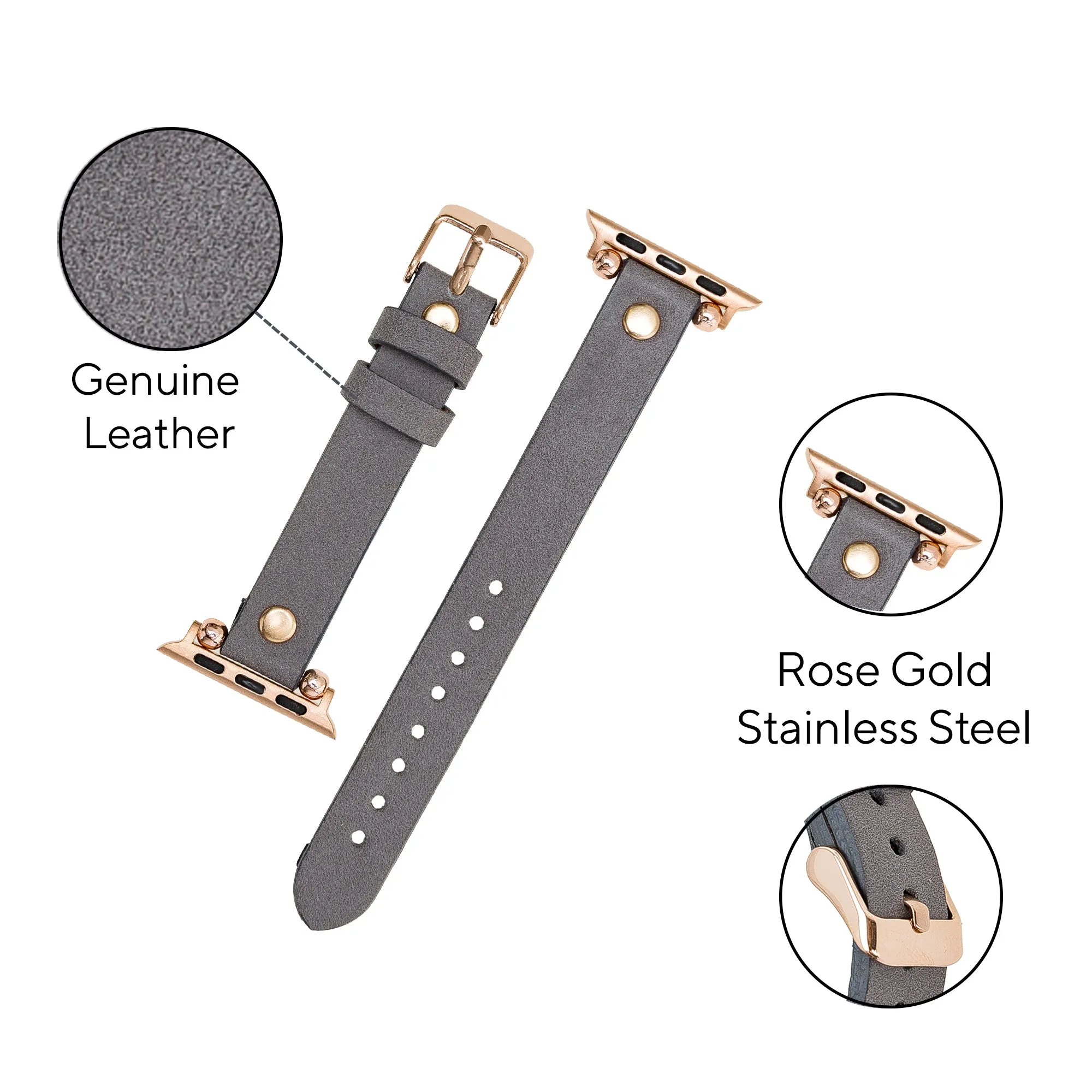 York Leather Watch Band for Apple