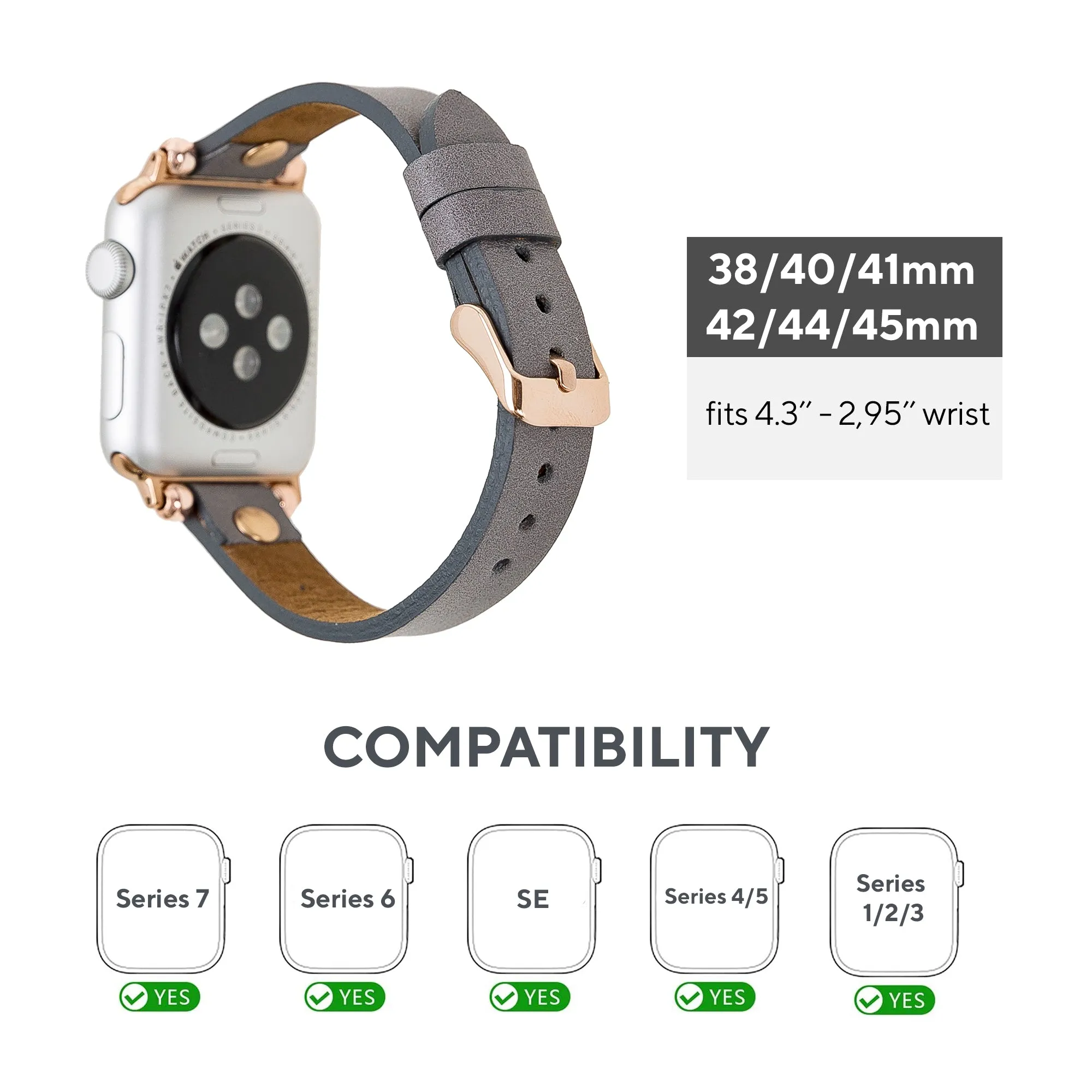York Leather Watch Band for Apple