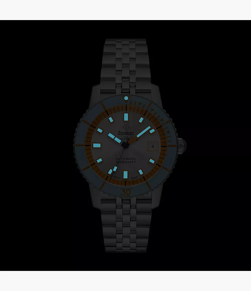 Zodiac Super Sea Wolf Compression Blue-Orange Men's Watch ZO9304